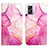 Handytasche Stand Schutzhülle Flip Leder Hülle Modisch Muster Y04B für Oppo K10 5G India Pink
