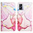 Handytasche Stand Schutzhülle Flip Leder Hülle Modisch Muster Y04B für Oppo K10 5G India Rosa