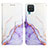 Handytasche Stand Schutzhülle Flip Leder Hülle Modisch Muster Y04B für Samsung Galaxy A12 Violett