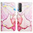 Handytasche Stand Schutzhülle Flip Leder Hülle Modisch Muster Y04B für Vivo Y50t Rosa