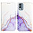 Handytasche Stand Schutzhülle Flip Leder Hülle Modisch Muster YB4 für Nokia X30 5G Violett