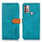 Handytasche Stand Schutzhülle Flip Leder Hülle N01P für Motorola Moto G10 Cyan