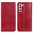 Handytasche Stand Schutzhülle Flip Leder Hülle N01P für Samsung Galaxy S23 5G Rot