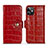 Handytasche Stand Schutzhülle Flip Leder Hülle N02 für Apple iPhone 12 Mini Rot