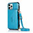 Handytasche Stand Schutzhülle Flip Leder Hülle N03 für Apple iPhone 12 Pro Max Hellblau