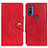 Handytasche Stand Schutzhülle Flip Leder Hülle N03P für Motorola Moto G Pure Rot