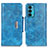 Handytasche Stand Schutzhülle Flip Leder Hülle N04P für Motorola Moto Edge 20 5G Hellblau