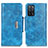 Handytasche Stand Schutzhülle Flip Leder Hülle N04P für Oppo A55 5G Hellblau