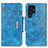 Handytasche Stand Schutzhülle Flip Leder Hülle N04P für Samsung Galaxy S24 Ultra 5G Hellblau