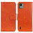 Handytasche Stand Schutzhülle Flip Leder Hülle N05P für Nokia C110 Orange