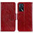 Handytasche Stand Schutzhülle Flip Leder Hülle N05P für Oppo A16s Rot