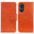 Handytasche Stand Schutzhülle Flip Leder Hülle N05P für Oppo Reno8 T 4G Orange