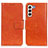 Handytasche Stand Schutzhülle Flip Leder Hülle N05P für Samsung Galaxy S21 FE 5G Orange