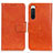 Handytasche Stand Schutzhülle Flip Leder Hülle N05P für Sony Xperia 10 IV SO-52C Orange