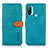 Handytasche Stand Schutzhülle Flip Leder Hülle N07P für Motorola Moto E30 Cyan