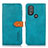 Handytasche Stand Schutzhülle Flip Leder Hülle N07P für Motorola Moto G Play Gen 2 Cyan