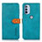 Handytasche Stand Schutzhülle Flip Leder Hülle N07P für Motorola Moto G31 Cyan