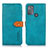 Handytasche Stand Schutzhülle Flip Leder Hülle N07P für Motorola Moto G50 Cyan