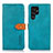 Handytasche Stand Schutzhülle Flip Leder Hülle N07P für Samsung Galaxy S21 Ultra 5G Cyan