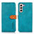 Handytasche Stand Schutzhülle Flip Leder Hülle N07P für Samsung Galaxy S23 Plus 5G Cyan