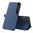 Handytasche Stand Schutzhülle Flip Leder Hülle Q01H für Samsung Galaxy A33 5G Blau