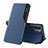 Handytasche Stand Schutzhülle Flip Leder Hülle Q02H für Xiaomi Poco C51 Blau