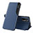 Handytasche Stand Schutzhülle Flip Leder Hülle Q02H für Xiaomi Redmi Note 10 4G Blau