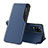 Handytasche Stand Schutzhülle Flip Leder Hülle Q04H für Samsung Galaxy M53 5G Blau