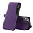 Handytasche Stand Schutzhülle Flip Leder Hülle QH1 für Huawei Honor X8 5G Violett