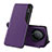 Handytasche Stand Schutzhülle Flip Leder Hülle QH1 für Huawei Honor X9a 5G Violett