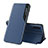 Handytasche Stand Schutzhülle Flip Leder Hülle QH1 für Samsung Galaxy A50 Blau