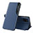 Handytasche Stand Schutzhülle Flip Leder Hülle QH1 für Samsung Galaxy A81 Blau