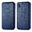 Handytasche Stand Schutzhülle Flip Leder Hülle S01D für Samsung Galaxy A02 Blau
