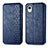 Handytasche Stand Schutzhülle Flip Leder Hülle S01D für Samsung Galaxy A22 5G SC-56B Blau