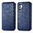 Handytasche Stand Schutzhülle Flip Leder Hülle S01D für Samsung Galaxy A32 4G Blau