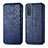 Handytasche Stand Schutzhülle Flip Leder Hülle S01D für Samsung Galaxy A41 SC-41A Blau