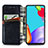 Handytasche Stand Schutzhülle Flip Leder Hülle S01D für Samsung Galaxy A72 4G