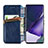 Handytasche Stand Schutzhülle Flip Leder Hülle S01D für Samsung Galaxy S22 Ultra 5G