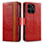 Handytasche Stand Schutzhülle Flip Leder Hülle S02D für Huawei Honor X8b Rot
