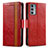 Handytasche Stand Schutzhülle Flip Leder Hülle S02D für Motorola Moto Edge 20 5G Rot