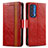 Handytasche Stand Schutzhülle Flip Leder Hülle S02D für Motorola Moto Edge (2021) 5G Rot