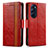 Handytasche Stand Schutzhülle Flip Leder Hülle S02D für Motorola Moto Edge Plus (2022) 5G Rot