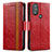 Handytasche Stand Schutzhülle Flip Leder Hülle S02D für Motorola Moto G Play Gen 2 Rot