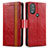 Handytasche Stand Schutzhülle Flip Leder Hülle S02D für Motorola Moto G Power (2022) Rot