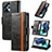 Handytasche Stand Schutzhülle Flip Leder Hülle S02D für Motorola Moto G23