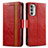 Handytasche Stand Schutzhülle Flip Leder Hülle S02D für Motorola Moto G71s 5G Rot