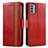 Handytasche Stand Schutzhülle Flip Leder Hülle S02D für Nokia G22 Rot