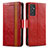 Handytasche Stand Schutzhülle Flip Leder Hülle S02D für Samsung Galaxy A15 4G Rot