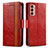 Handytasche Stand Schutzhülle Flip Leder Hülle S02D für Samsung Galaxy F13 4G Rot