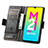 Handytasche Stand Schutzhülle Flip Leder Hülle S02D für Samsung Galaxy M21